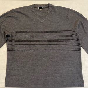 Smartwool Men's Sparwood Stripe Crew Sweater Merino Wool Blend Size Medium